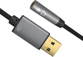 Resim USB 3.5mm adaptörü USB transferi ses kartı AUX HiFi ses uzatma kablosu PC için 3.5mm Jack hoparlör kulaklık kulaklık adaptörü 