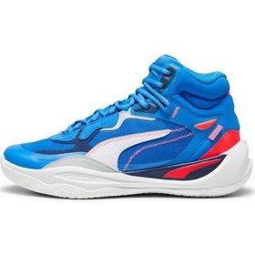 Resim Puma Playmaker Pro Mid 377902-08 Erkek Basketbol Ayakkabısı Mavi 