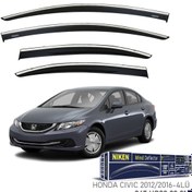 Resim Niken Honda Civic Fb7 Niken Kromlu Cam Rüzgarlığı 4lü Set 2012 2016 