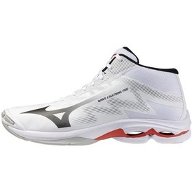 Resim Mizuno Wave Lightning Pro Mıd Unisex Voleybol Ayakkabısı Beyaz Çok Renkli 