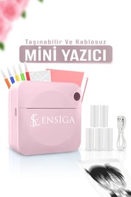 Resim EN SİGA Taşınabilir Ve Kablosuz Mini Yazıcı - Pembe 