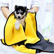 Resim Super emici hızlı kuruyan köpek havlusu, yumuşak emici banyo havlusu, evcil hayvanlar için emici hızlı kuruyan bornoz, makinede yıkanabilir havlu 