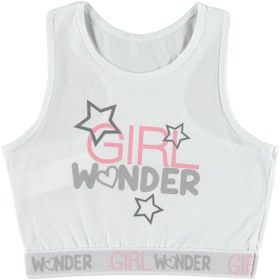 Resim Civil Girl Wonder Baskı 8-12 Yaş Büstiyer - Beyaz - Beyaz / 12-13 Yaş 