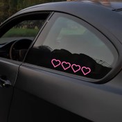 Resim 1pc Vinil Kalp Dekal Sticker, Çizgi Film Temalı Parlak Bitir, Kendinden Yapışkan Pırıltılı Aşk Deseni, Araba ve Plastik Yüzeyler için Tek Kullanımlık Süsleme 