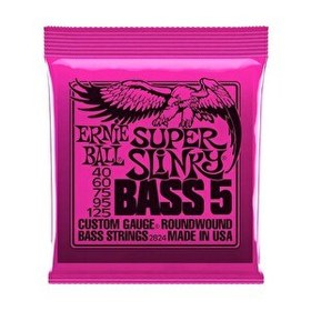 Resim Ernie Ball P02824 Super Slinky Nickel 40-125 (5 Telli) Bas Gitar Teli 
