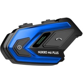 Resim Nukrotech M6 Plus Bluetooth İntercom Mavi 