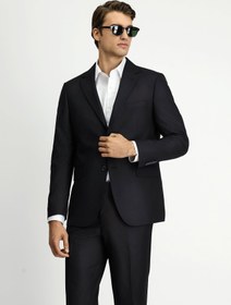 Resim Siyah 7 Drop Super Slim Fit Eksra Dar Kesim Mono Yaka Takım Elbise - 7 Drop Super Slim Fit / Siyah / 50 