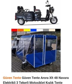 Resim Arora Güven Tente Arora Xlt 48 Navara Elektrikli 3 Tekerli Motosiklet Kışlık Tente 
