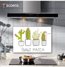 Resim Decorita Cam Ocak Arkası Koruyucu | Perfect Match | 40cm x 60cm 