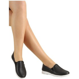 Resim Kadın Babet Rahat Hafif Ayakkabı Siyah-Siyah 
