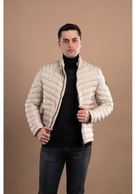 Resim Slimfit Dik Yaka Fermuarlı Erkek Puffer Mont 001 