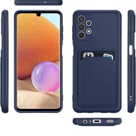 Resim Kipgsm Samsung Galaxy A73 İçin Kılıf Kamera Korumalı Kartlıklı Yumuşak Kadife Slikon Kartvizit Kapak 