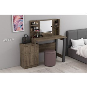 Resim Derya Dekor Jeni Makyaj Masası Ceviz-antrasit 