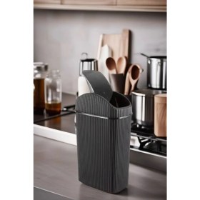 Resim Open Home Concept 3'lü Çöp Kovası, Mutfak, Banyo, Tuvalet, Ofis Çöp Kutusu Siyah 