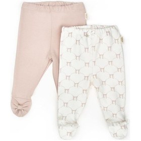 Resim Babycosy Organic Wear Bebek 2li Patikli Pantalon %100 Organik Pamuk , Bebek - Yenidoğan- Csy8142 Ekru 