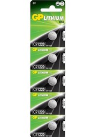 Resim Pil 1220 Lityum Düğme Beşli Paket Gp Cr1220 