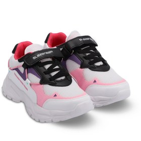 Resim Slazenger KEKOA IN Kız Çocuk Sneaker Ayakkabı Beyaz / Pembe 