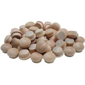 Resim Ahşap İşleme Vida Kapakları - 100 Adet Yuvarlak Ahşap Düğme Tıpası 25x20mm 