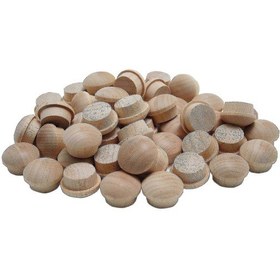 Resim Ahşap İşleme Vida Kapakları - 100 Adet Yuvarlak Ahşap Düğme Tıpası 30x25mm 