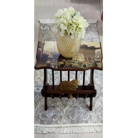 Resim Ahşap Mdf Sehpa Gazetelik Me cm ualık 55 cm Baskısı Üçüncü Ahmet Çeşmesi 1 Adet 