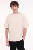 Resim LUMBERJACK MB ROS 11HS113 5FX Bej Erkek Kısa Kol T-Shirt 101952444 