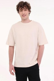 Resim LUMBERJACK MB ROS 11HS113 5FX Bej Erkek Kısa Kol T-Shirt 101952444 