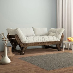 Resim Woodesk Adalar Masif Ceviz-Kırık Beyaz Renk 2li Kanepe CPT8128-210 