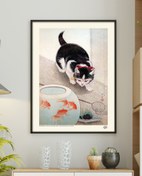 Resim Kedi ve Japon Balığı Kasesi, Poster 
