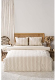 Resim Rivaistanbul Nenas Vizon Çift Kişilik Nevresim Takımı 4 Parça %100 Pamuklu Krem 