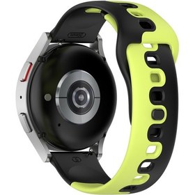 Resim 22mm Çift Renkli Silikon Saat Kayışı Samsung Galaxy Uyumlu Watch3 45mm/gear S3 Frontier/huawei Watch Gt 2e/honor Magic Watch 2 
