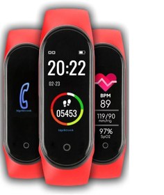 Resim pazariz M4 Akıllı Bileklik Renkli Ekran 2022 Versiyon Android Ve Ios Uyumlu Nabız Ölçer Tema Değişim 