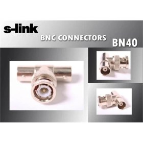 Resim S-Link Sl-Bn40 Bnc M To 2*Bnc F T 50 Li Paket Connector 