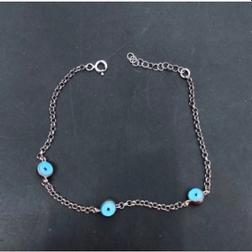 Resim Oriental Kuyumculuk Jewellery Göz Nazar Boncuğu Gümüş Bileklik Gümüş 