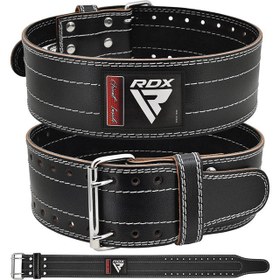 Resim RDX RD1 Deri Ağırlık Kemeri Profesyonel Powerlifting ve Fitness Bel Kemeri - BEYAZ / L 