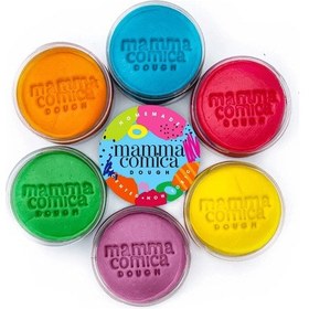 Resim Mammacomica Dough 6'lı Doğal Oyun Hamuru - Klasik 6x130gr 