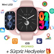Resim WEARFİT S10 PRO MAX 7 KORDONLU Akıllı Kol Saati Smart Watch MİNİLED Ekran (ROSE GOLD) 45mm 