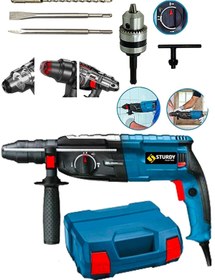 Resim Sturdy 745 WAffT Bakır Sargılı Kırıcı Delici Hilti Matkap Metal Şanzumanlı 5 Adet Uç Yedek Mandren 