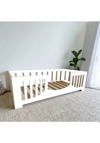 Resim Markaawm Datça Montessori Yatak Çocuk Yatak Bebek Karyolası Beyaz 