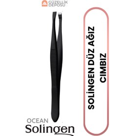 Resim Güzellik Deposu Solingen Düz Geniş Ağızlı Cımbız Paslanmaz Çelik 