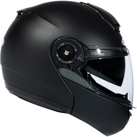 Resim Zeus Zs-3050 Matt Black Çene Açılır Motosiklet Kaskı 