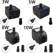 Resim 1 adet AC 220V 3W~5W~8W~10W EU Fişi Submersible Su Pompası Akvaryum, Çeşme, Hava Balık Tankı ve Bahçe Havuzu Filtresi, Akvaryum Filtre Sistemi, Kompakt Tasarım, Dayanıklı Yapı, Akvaryum Filtresi, Akvaryum Tutkunları, Pilsiz, Balık Tankı, Su Dolaşımı, Çeşme Kullanıcıları 