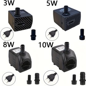 Resim 1 adet AC 220V 3W~5W~8W~10W EU Fişi Submersible Su Pompası Akvaryum, Çeşme, Hava Balık Tankı ve Bahçe Havuzu Filtresi, Akvaryum Filtre Sistemi, Kompakt Tasarım, Dayanıklı Yapı, Akvaryum Filtresi, Akvaryum Tutkunları, Pilsiz, Balık Tankı, Su Dolaşımı, Çeşme Kullanıcıları 