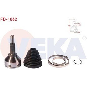 Resim Veka-fd-1062 - Aks Kafası Sol-sag On Dıs 31 30 57,5 Uzunluk 198 