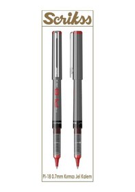 Resim Scrikss Pı8 0.7 Mm Kırmızı Roller Kalem 
