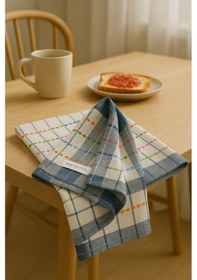 Resim %100 Pamuk Kurulama Bezi 2'li Set 45 65 Cm Emici, Yıkanabilir, Renkli Desenli Çok Renkli 