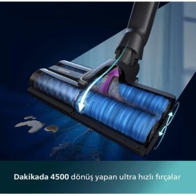 Resim Philips Çift Batarya 90 Dk Kablosuz Islak-Kuru Elektrikli Süpürge 9000 Serisi Islak Mop, Kendi Kendini Temizleyen Istasyonlu Şarjlı Dik Süpürge-Yedek BATARYA-Hediyeli 