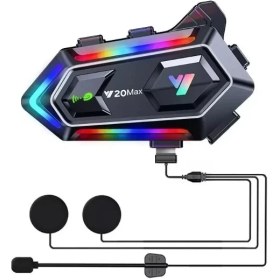 Resim Belle Fusion Y20 Max Kablosuz Motosiklet Kask Intercom 