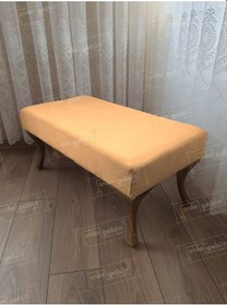 Resim Ayak Ucu Kapı Önü Antre Düz Bench Puf Orta Sehpa Gold Ayak 120 45 Vizon 