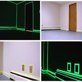 Resim Karanlıkta Işık Veren Yansıyan 4 Metre Fosforlu Yeşil Şerit Bant (432996392) 