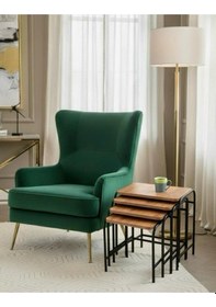 Resim Mezzaluna Concept Paradiso Antic Light Style Coffee Table 4' Pieces Metal E1 Guaranteed Mermer 